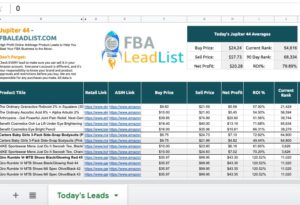 FBA Lead List - Online Arbitrage - Sellerspaceship.com