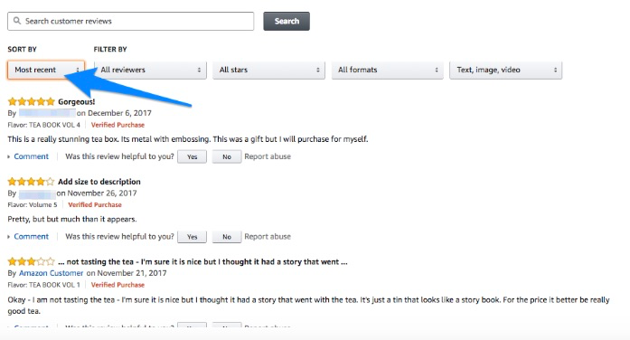 Viewing reviews on Amazon - Online Arbitrage - Sellerspaceship.com