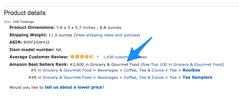 How to find the product category