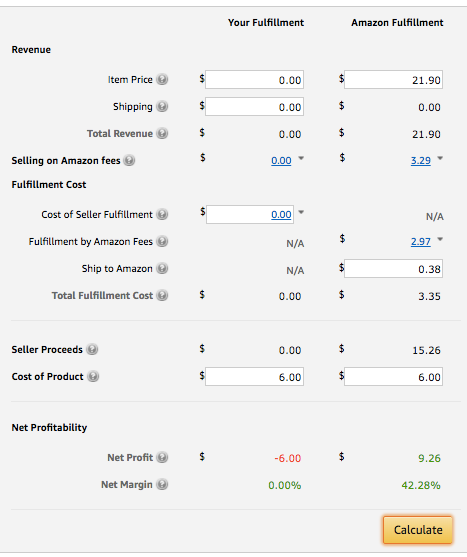 Using Amazon’s FBA Revenue Calculator - Sellerspaceship.com