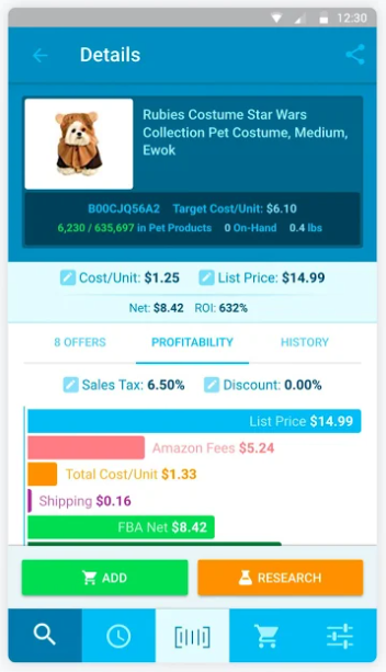 Inventory Lab Scoutify App Profitability Calculator - Seller Spaceship