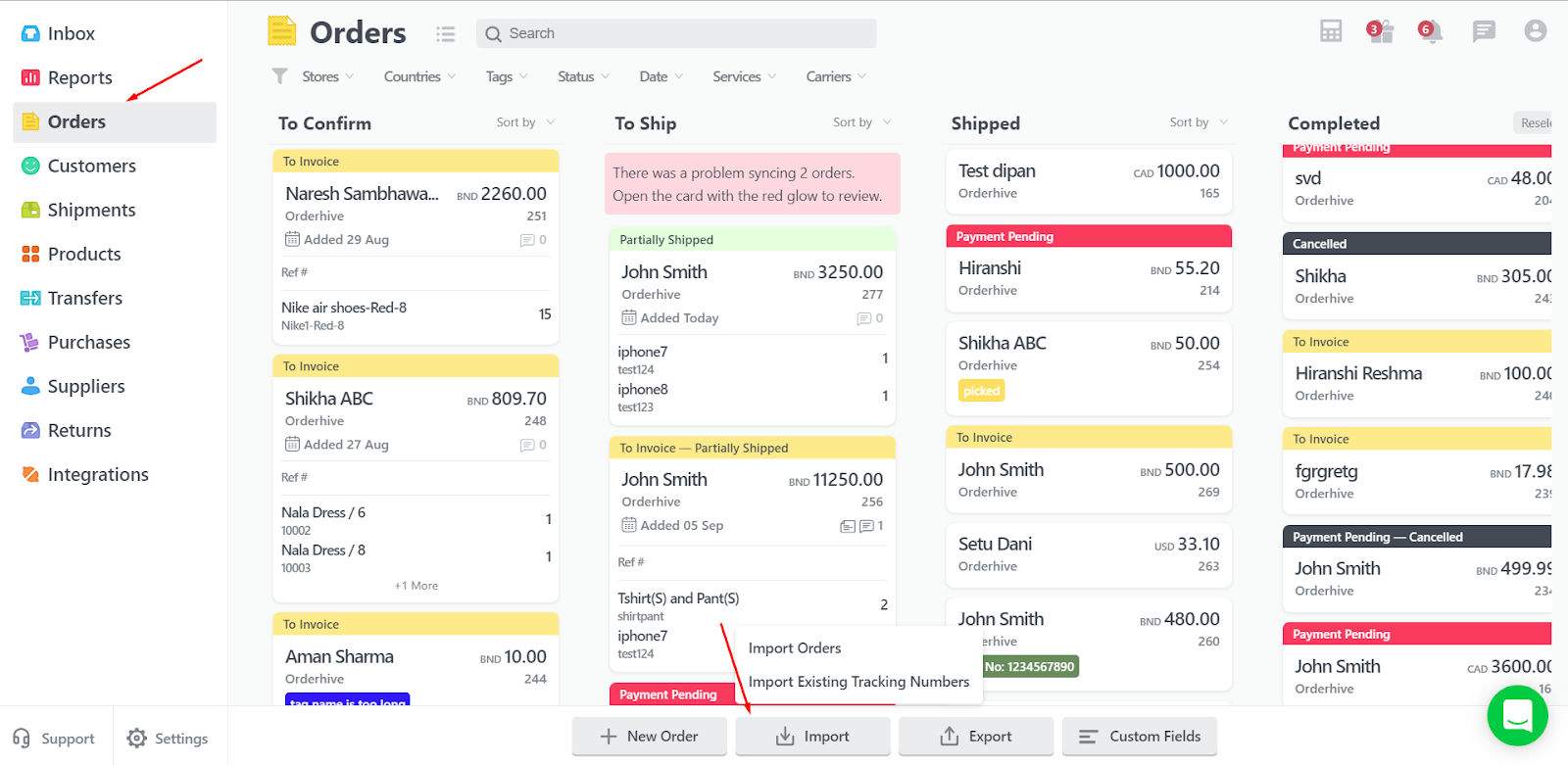 Orderhive Review Orders - Sellerspaceship Orderhive Orders
