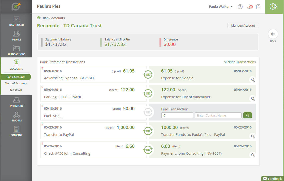 SlickPie - Bank Transaction Reconciliation - Seller Spaceship SlickPie: Best Accounting Software - Seller Spaceship