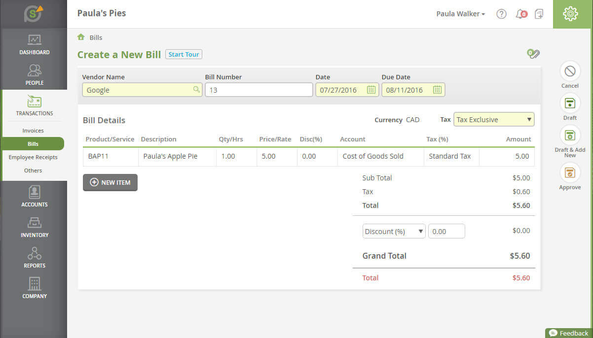 SlickPie - Manage Bills - Seller Spaceship SlickPie: Best Accounting Software - Seller Spaceship