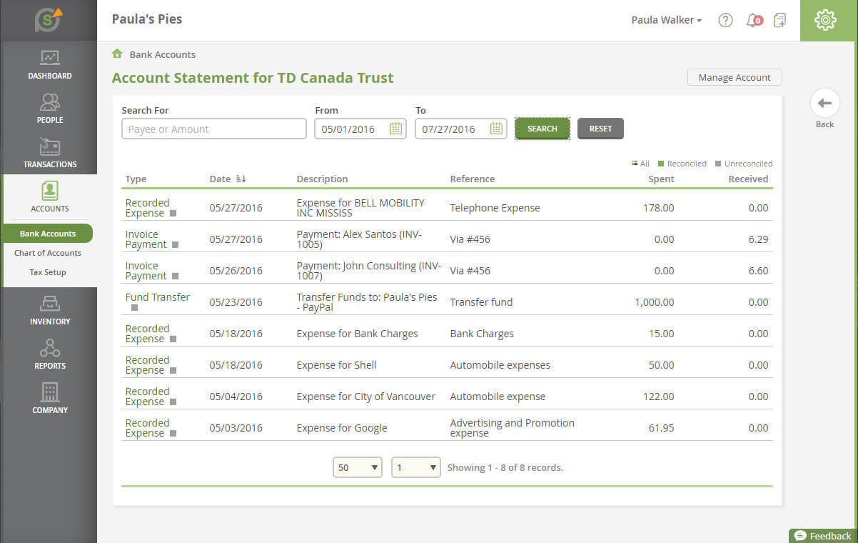 SlickPie - Transaction History - Seller Spaceship SlickPie: Best Accounting Software - Seller Spaceship