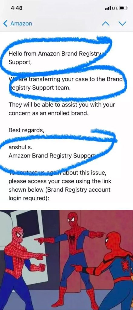 Amazon meme customer support - Seller Spaceship