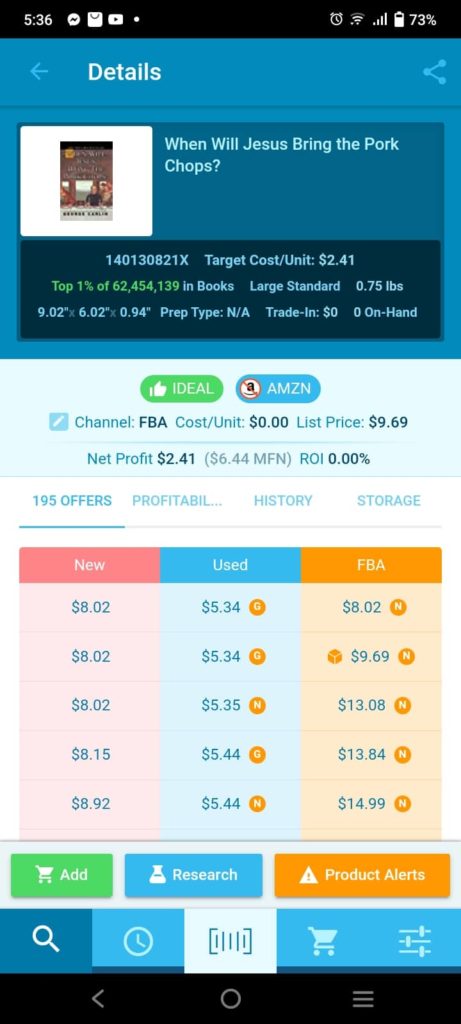 Inventory Lab Scoutify App History - Seller Spaceship